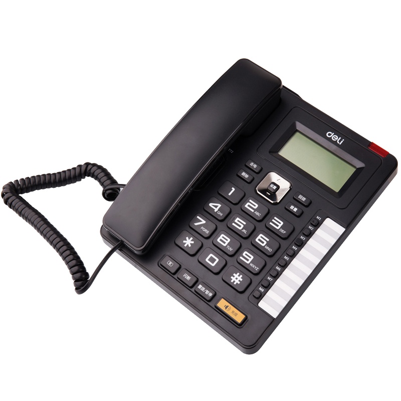 得力 772 电话机 固定电话 座机 办公居家 防雷来显 翻转屏幕办公