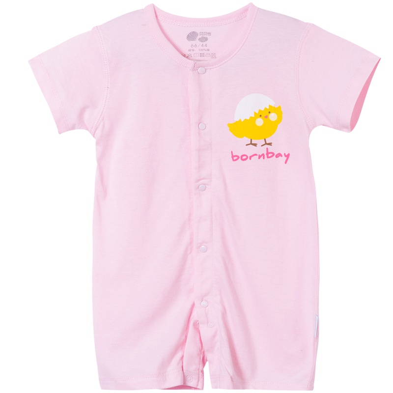 贝贝怡婴儿薄款纯棉透气夏季短袖连体衣BB1131