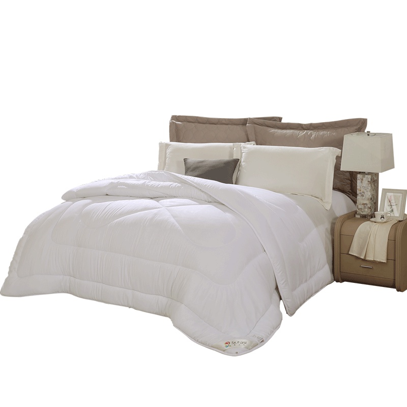 富安娜家纺冬厚被纤维被芯全涤磨毛秋冬绗缝纯色被子双人保暖被芯婉悦冬厚被