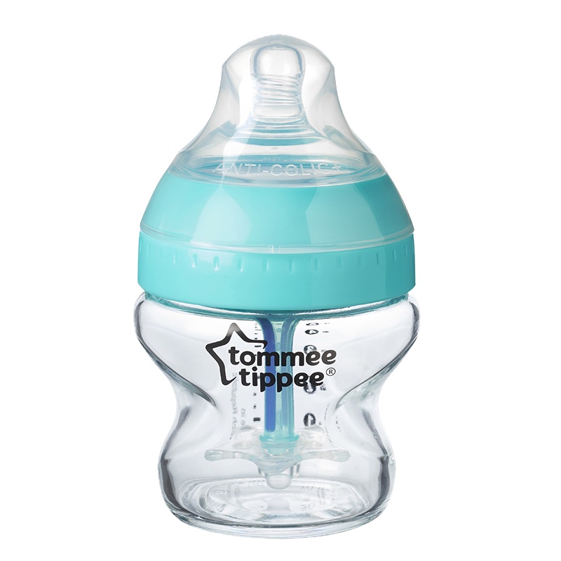 汤美星感温防胀气150毫升玻璃奶瓶(配慢流量奶嘴)