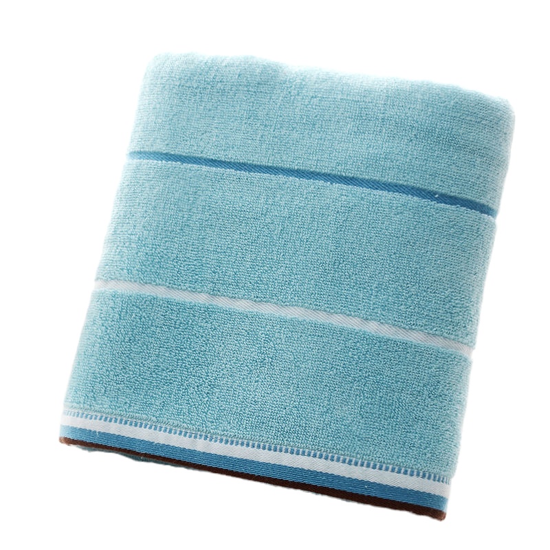 男女儿童毛巾纯棉浴巾成人加大情侣沐浴巾柔软吸水|三段蓝色 [1条浴巾]