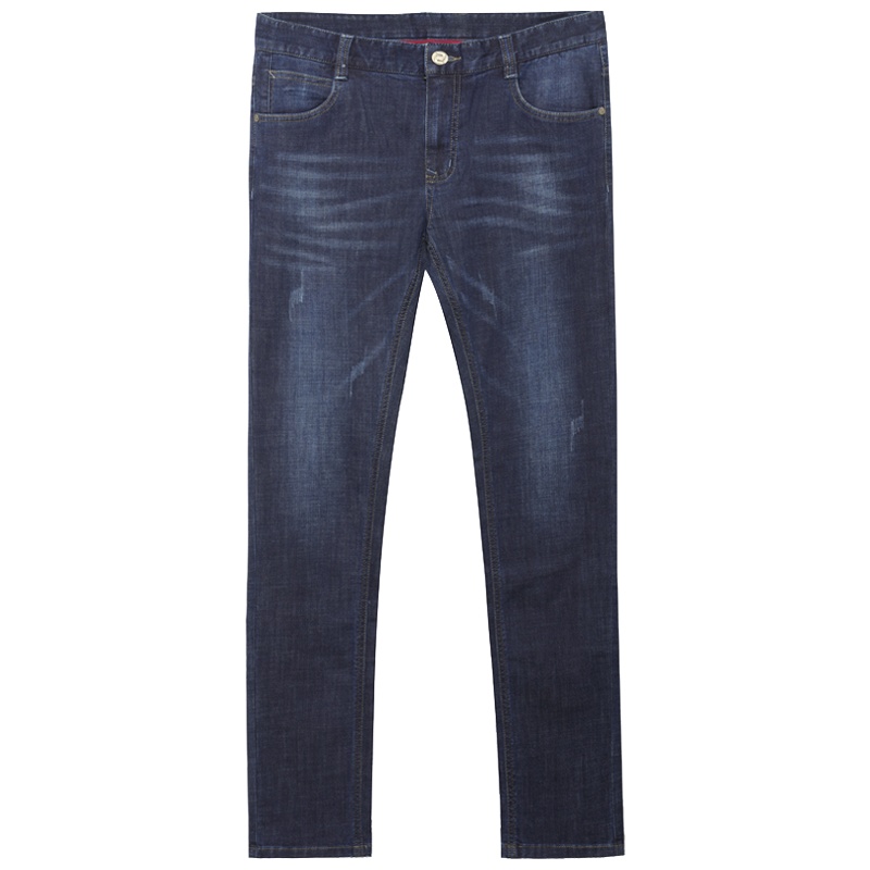 HODO红豆男装男士春夏牛仔裤水洗猫须休闲舒适柔软弹力牛仔长裤男