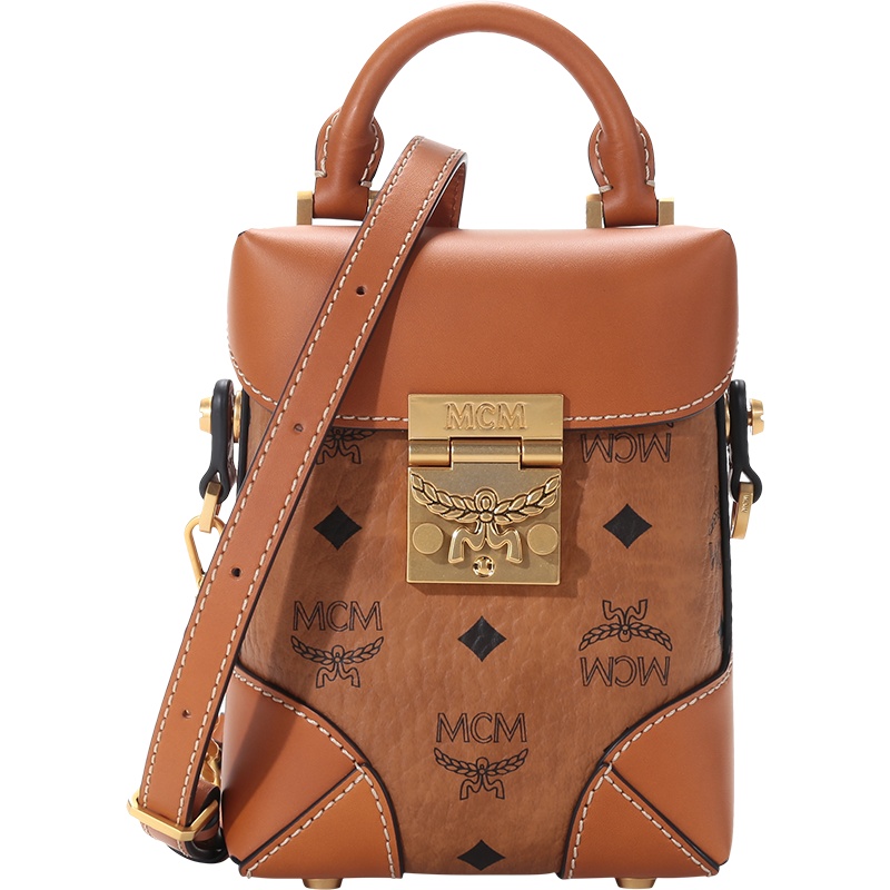 MCM 女士 涂层帆布配皮手提单肩斜挎包 MWRAABF05