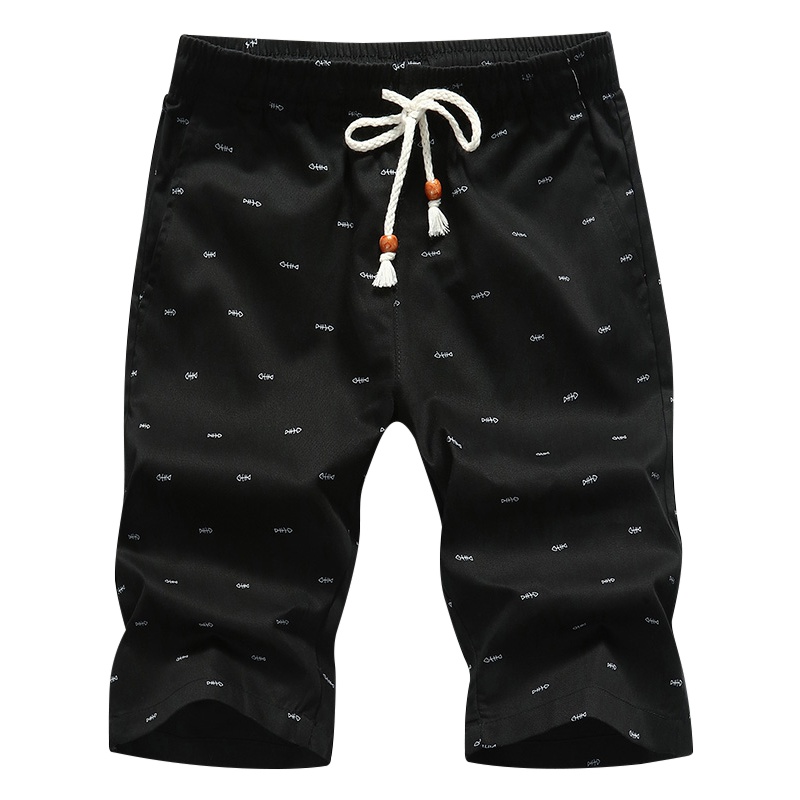 休闲短裤男夏天韩版潮流宽松中裤子男士五分裤夏季薄款5分裤马裤5 STz鱼骨