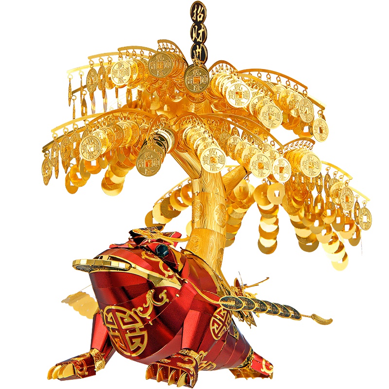 拼酷 摇钱金蟾 3D立体拼图 金