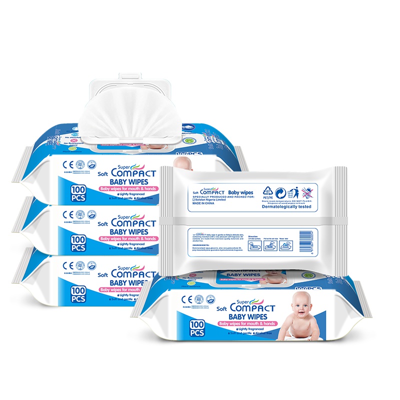 Super Soft ComPACT 婴儿柔湿巾100抽*5包