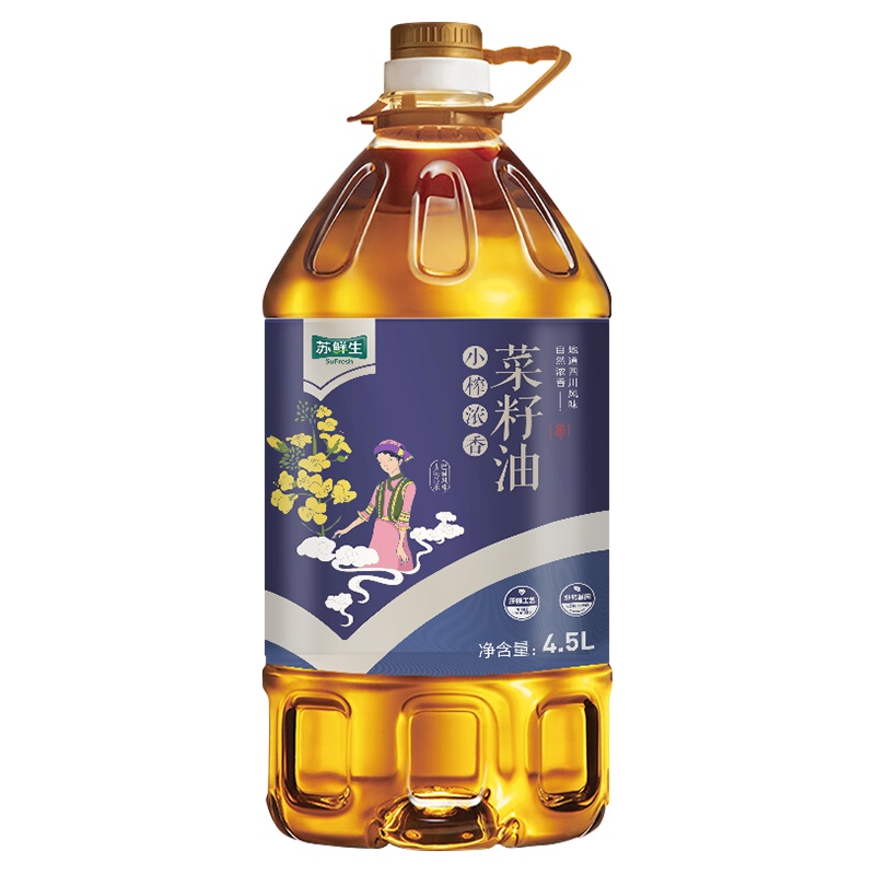 苏鲜生 [苏宁自有品牌] 小榨浓香菜籽油4.5L