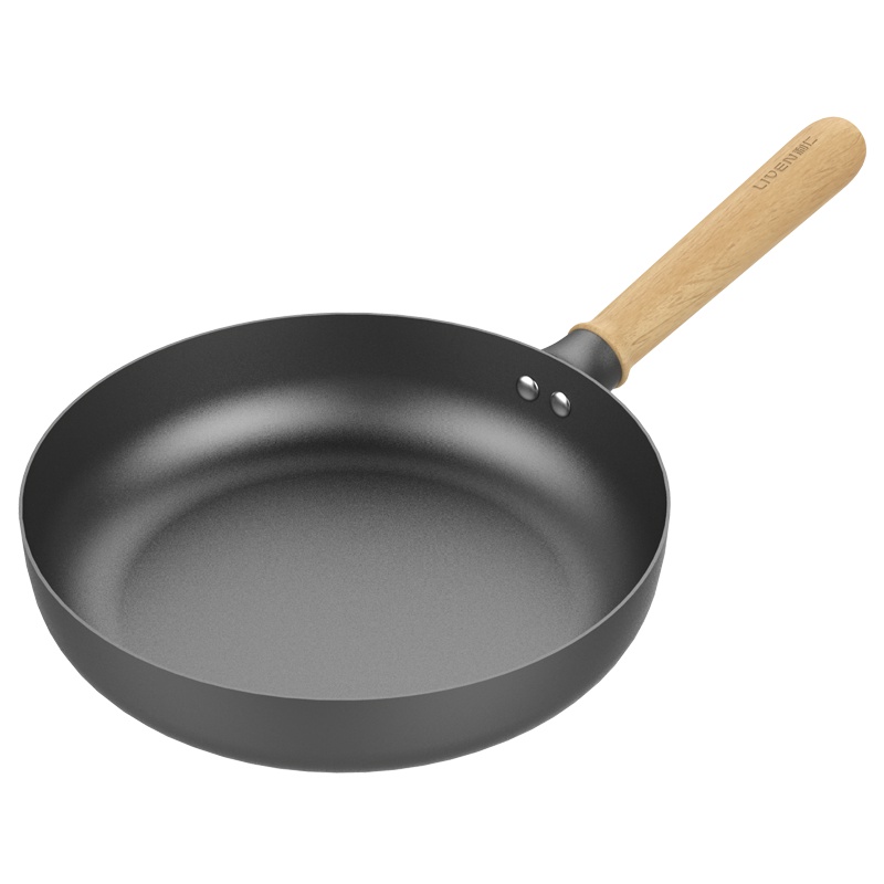 利仁(Liven)26cm真不锈精铁锅炒锅 无涂层不粘锅健康安心家用平底锅煎锅 电磁炉燃煤气灶通用JT-J2601