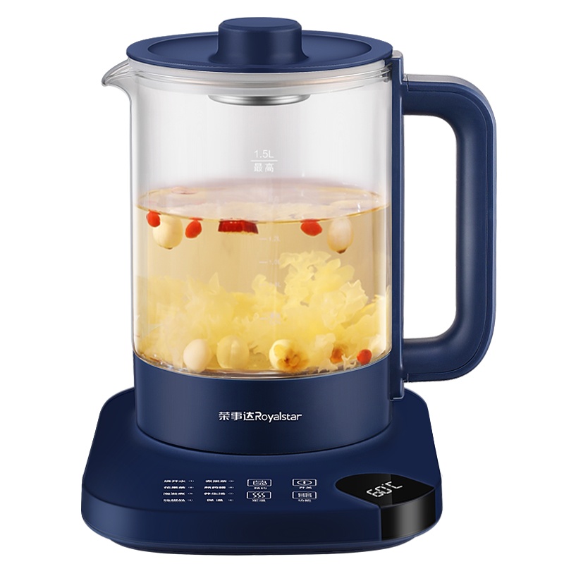 荣事达(Royalstar) 养生壶YSH1508多功能电热水壶高硼硅玻璃壶触控式煎药壶花茶器煲茶壶烧水壶