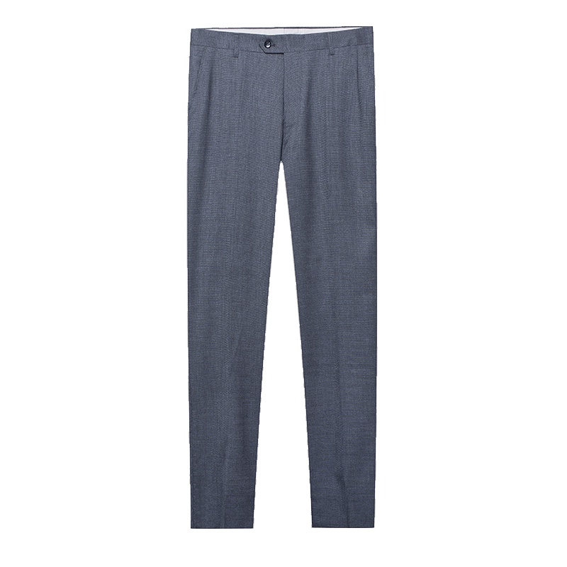 红豆集团旗下相思鸟(xiangsiniao)男士休闲裤烟灰色时尚经典高腰深档舒适西裤BK415B