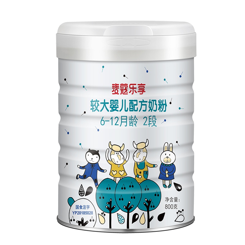 麦蔻Moohko乐享2段800克罐装丹麦原装进口较大婴儿配方牛奶粉