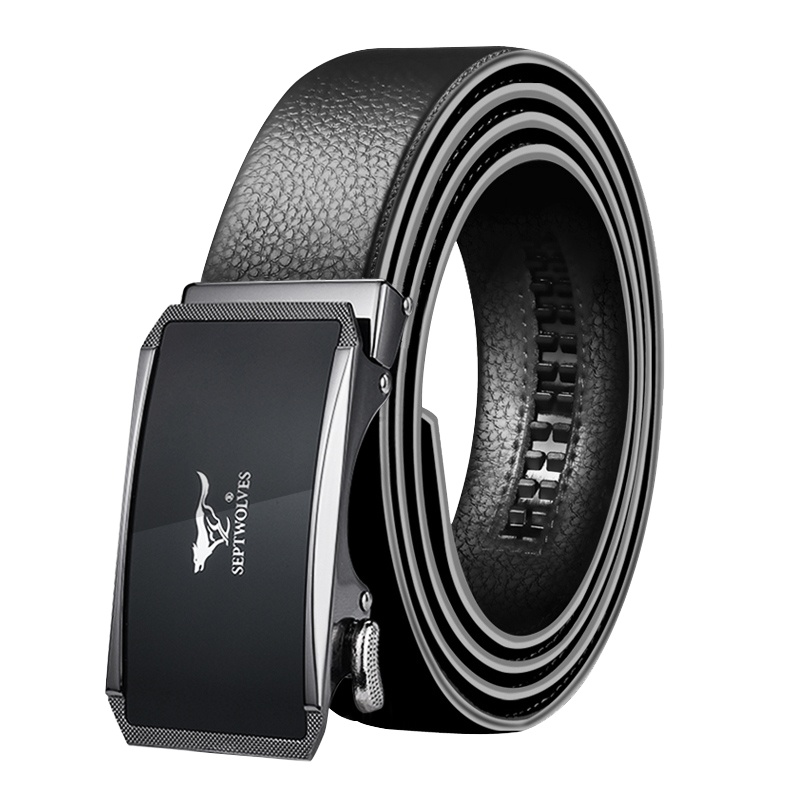 七匹狼男士皮带真皮腰带纯牛皮裤腰带年轻人韩版自动扣个性潮人男