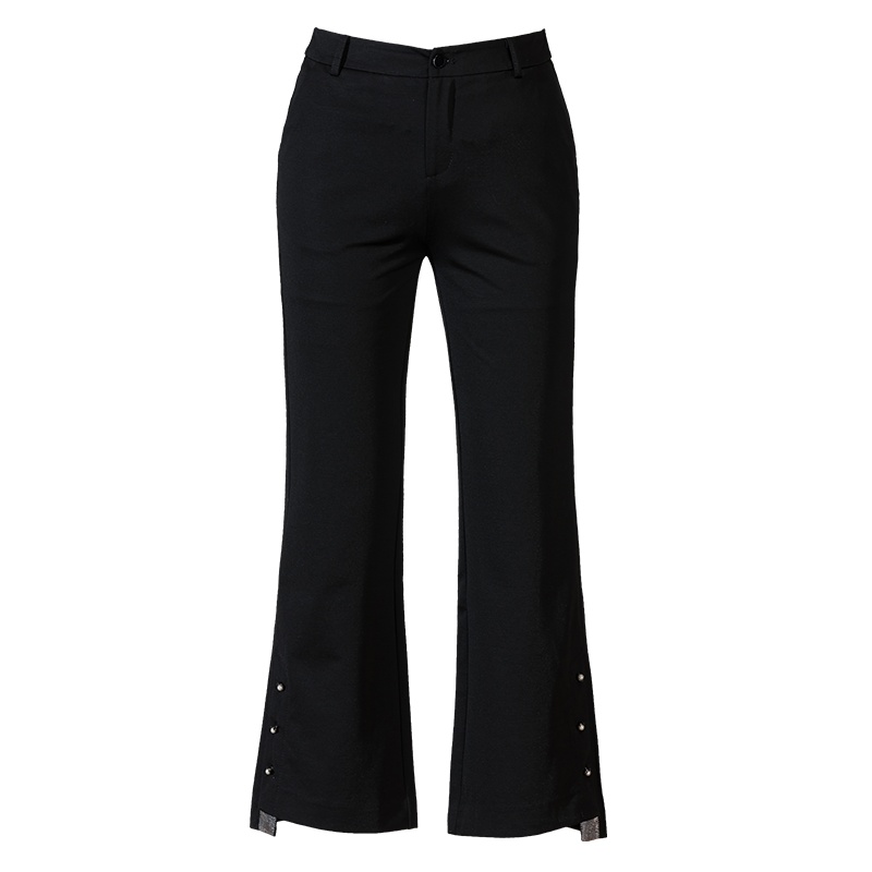 逸阳2020夏季新款休闲微喇裤显瘦九分喇叭裤女