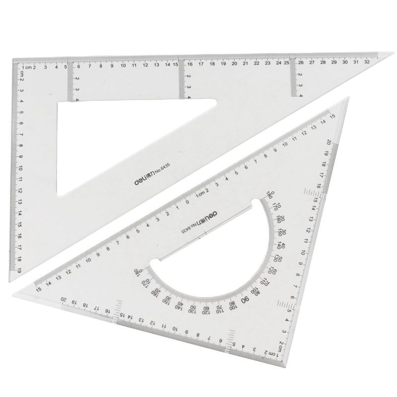 得力6435-三角尺35cm(套)