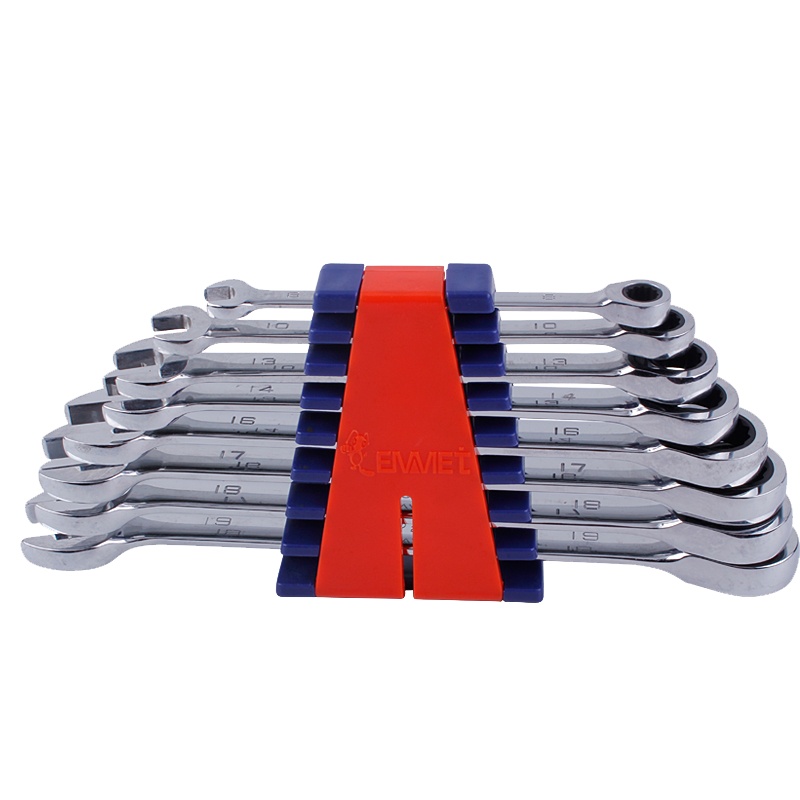 埃米顿 8件全抛光棘轮两用扳手组套(塑夹装)