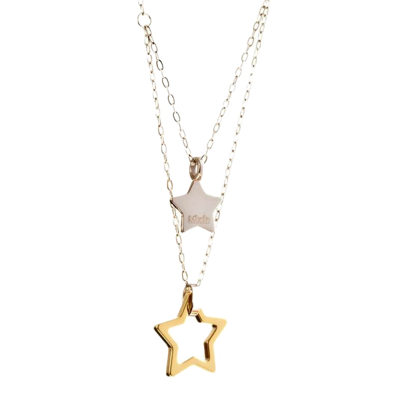 梦克拉Mkela 钨金吊坠 双星 甜美可爱