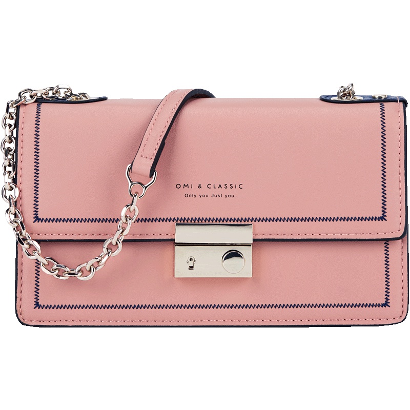 欧米omi包包女2019新款时尚链条包韩版纯色洋气单肩斜挎包ins女包