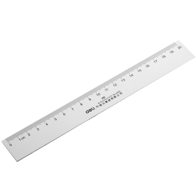 得力文具 20cm有机直尺 得力6220直尺 得力直尺
