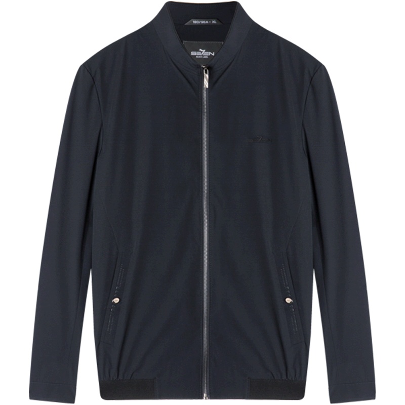柒牌SEVEN男装夹克衫修身圆领潮流外套休闲时尚纯色商务长袖茄克男士