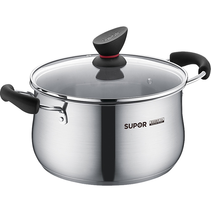 苏泊尔(SUPOR)精致不锈钢汤锅ST20Z1 加厚家用锅具电磁炉燃气灶通用 20cm 送硅胶/小麦汤勺