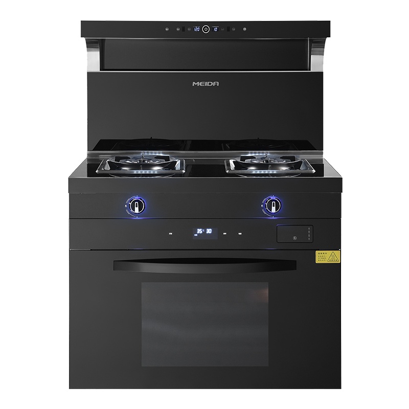 美大(Meida)集成灶蒸烤一体 集成一体灶 X6-ZK 侧吸下排抽油烟机燃气灶蒸烤箱 钢化玻璃 纠