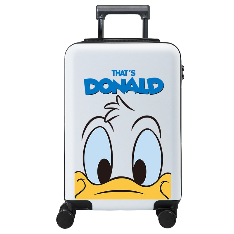 不莱玫X迪士尼行李箱女唐老鸭纯PC材质万向轮拉杆箱小型亲子箱可爱登机箱旅行箱子