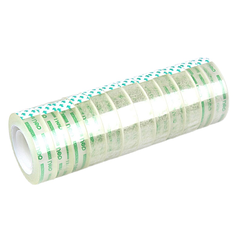 得力30015透明胶带 12mm*30y*38um 12卷/筒
