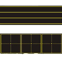 学威 拼音田字格黑板贴磁力磁性儿童黑板墙贴四线三格黑色 2/套