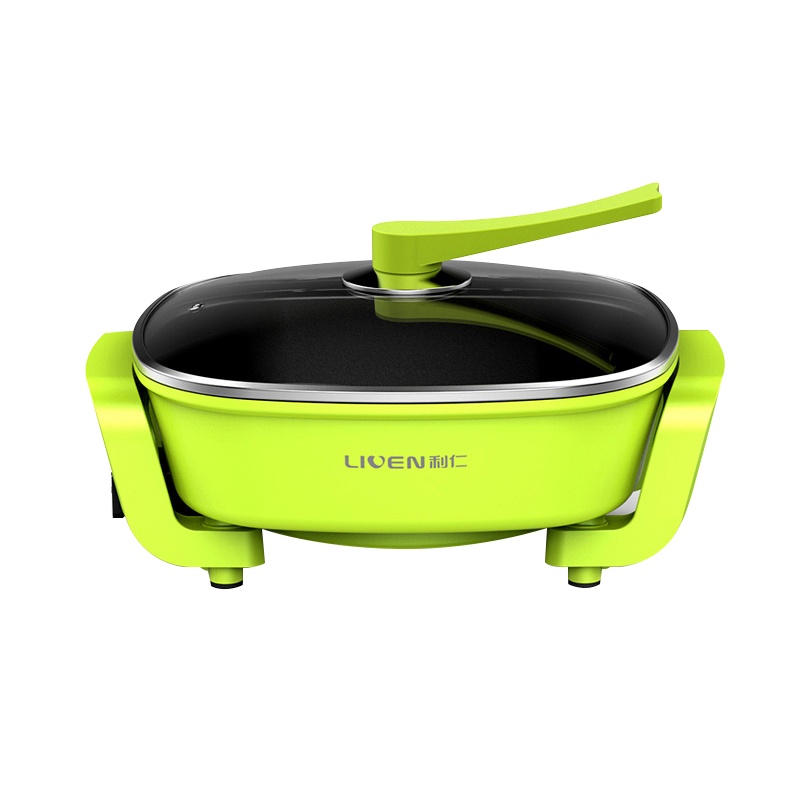 利仁(Liven)多功能电火锅DHG-B3000F 电火锅大功率家用大容量韩式火锅电热锅多功能炒锅不易粘电煮锅煎烤锅