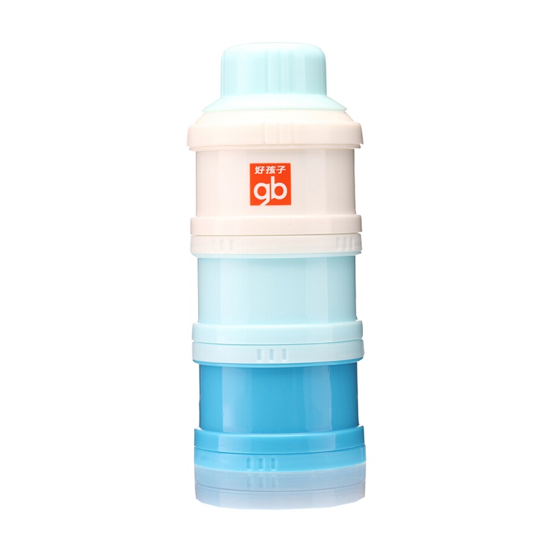 gb好孩子三层奶粉罐便携外出防潮密封罐奶粉盒大容量奶粉格分盒子