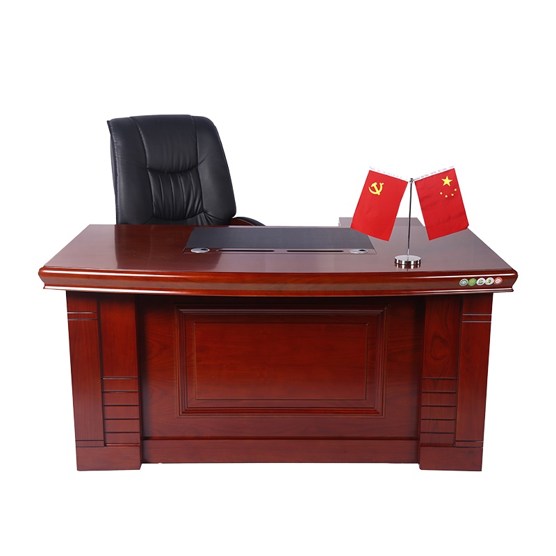 <万保>油漆办公桌 办公家具 现代中式 实木铁皮油漆漆面办公桌 油漆经理大班台 老板桌