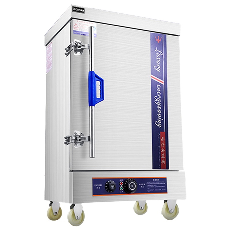 乐创(lecon)LC-ZF010 商用 蒸饭柜 半自动定时蒸饭车蒸饭机蒸饭箱电热 全发泡 电蒸箱 10盘 蒸包柜蒸箱