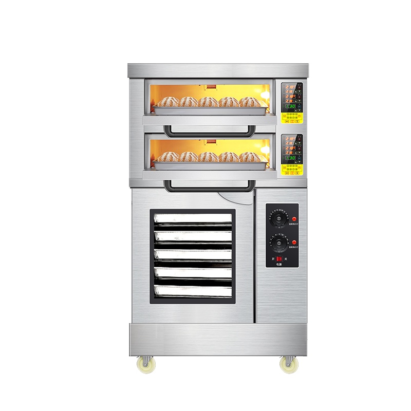 世麦(WORWHEAT)双层商用电烤箱组合发酵箱烘箱上烤下醒一体机蛋糕面包披萨焗炉私房烘焙大型二层二盘烤炉