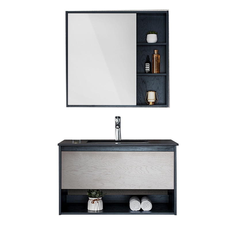 心海伽蓝北欧浴室柜组合卫生间洗手盆洗漱台柜洗手间洗脸盆实木浴室柜组合