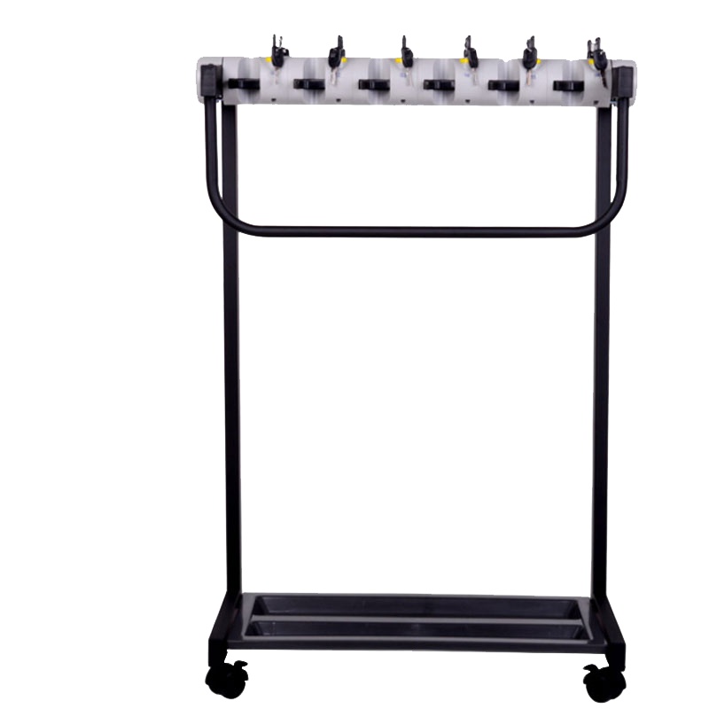 冰禹 BY-2335 烤漆带锁雨伞架 酒店超市银行雨伞架 便民雨伞收纳架 12头