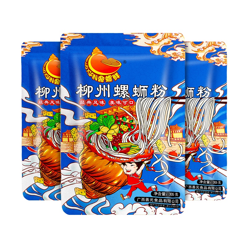佳味螺 鼎螺鲜柳州正宗螺蛳粉305g*5方便食品整箱批发 拌面拌粉面条米线 粉丝 方便面方便[上海预计4.15发货]