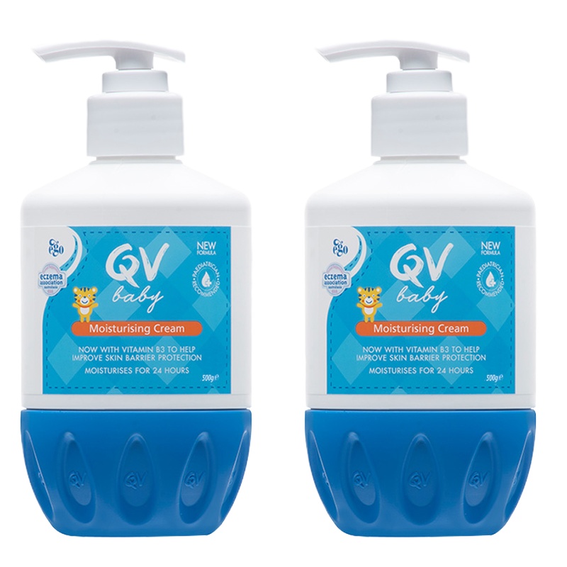 QV Baby小老虎倍润霜(小老虎)澳洲小老虎儿童面霜新生全身可用500g大瓶装大老虎护脸面霜500g瓶装*2