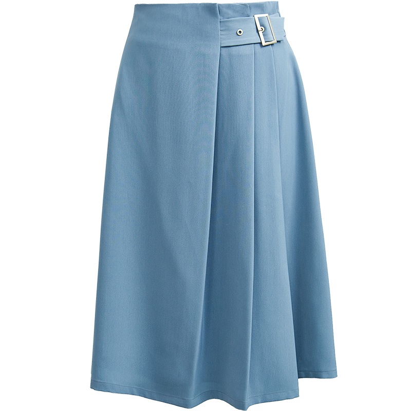 欧昵雪春夏装气质高腰不规则百褶半身裙女显瘦a字包臀裙