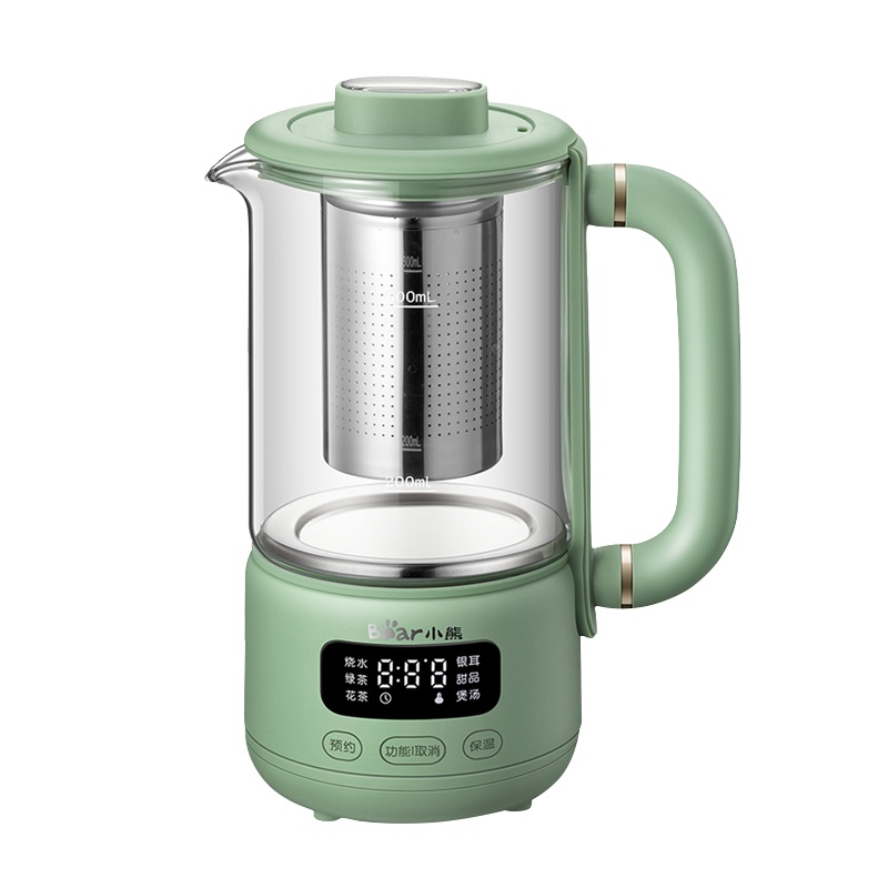 小熊(Bear)迷你养生壶养生杯便携式 办公室家用旅行烧水壶小型花茶壶煮茶壶YSH-C06Q5绿色带滤网0.6L
