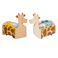 卡里鳄儿童书柜置物柜宝宝书柜KLE—DZX04长颈鹿实木幼儿园卡通书柜收纳柜卡通儿童书柜