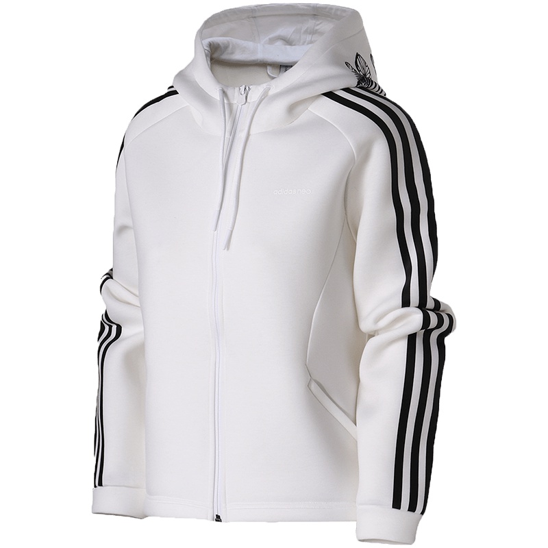 adidas阿迪达斯NEO女装外套夹克修身休闲运动服DX0039 L DX0039黑色