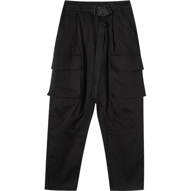 美特斯邦威工装休闲长裤女新款秋季潮流街头高腰宽松直筒裤子