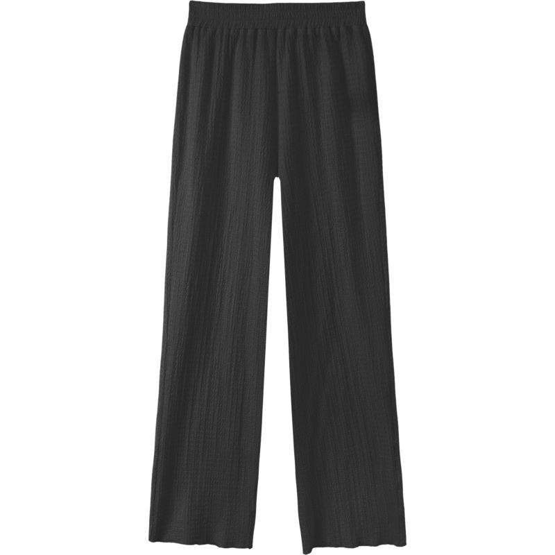 OtherMix褶皱阔腿休闲裤2021年夏季新款高腰拖地薄款女式长裤子潮