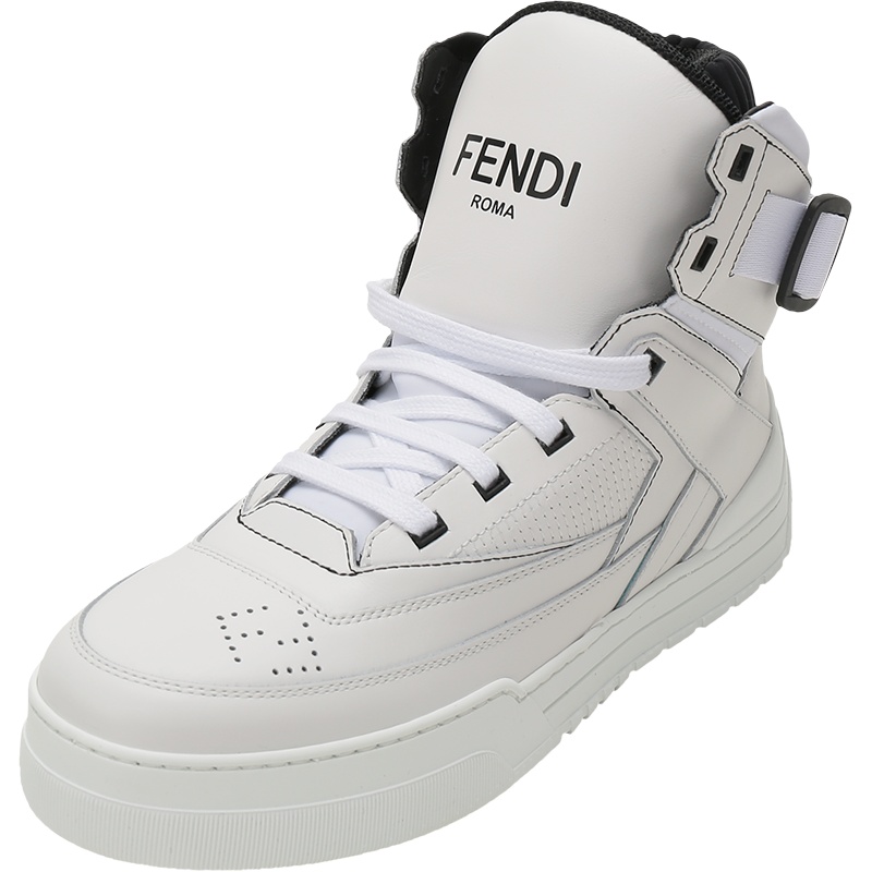 FENDI 男士 牛皮高帮系带运动鞋 7E1397 SNY