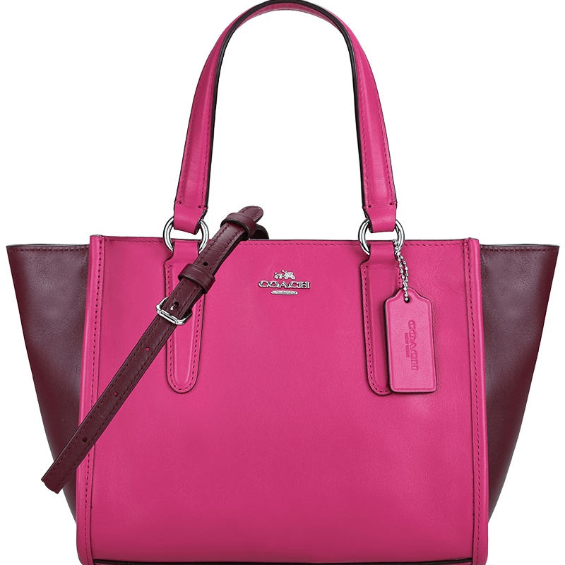 COACH/蔻驰 女包拼色迷你手拎斜挎蝙蝠包 38291 (32)22.5x18x14CM