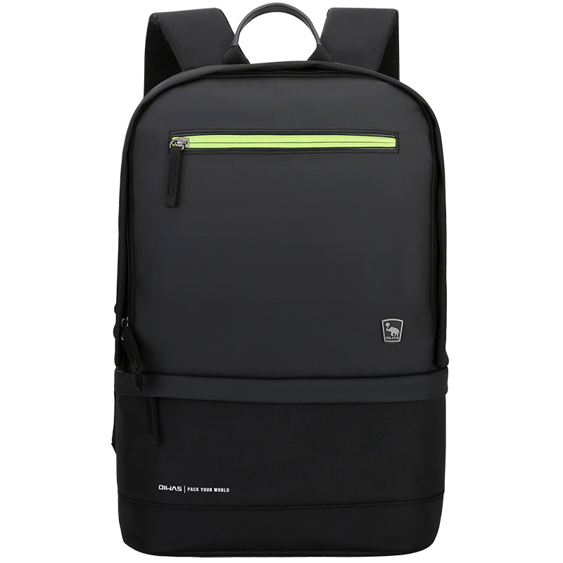 爱华仕休闲双肩包女14寸电脑包双肩双数码隔层潮流背包男士青年