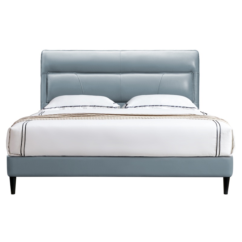 芝华仕轻奢现代简约储物收纳气压皮床1.8米真皮床1.5m双人床C069 新