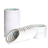 得力(deli) 30404棉纸双面胶带8卷 薄款粘胶层泡沫胶带海绵胶双面胶胶纸