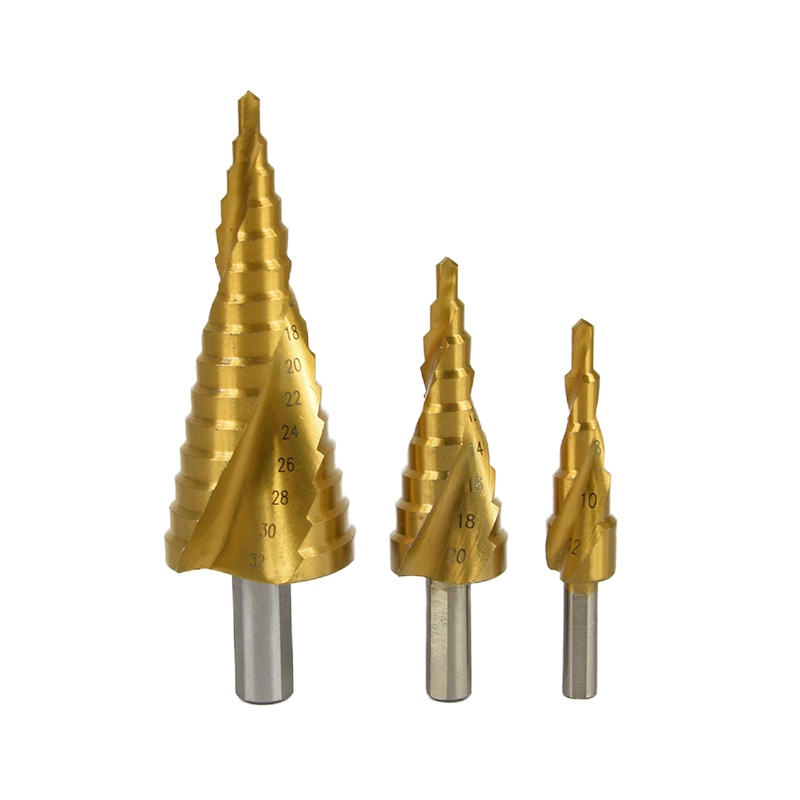 企购优品宝塔钻镀钛钻头阶梯钻头高速钢台阶钻工业级 4-32/mm/ACDS011-LS