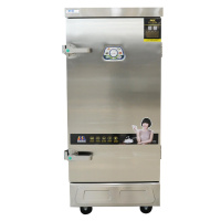 加厚不锈钢电蒸饭柜商用单门12盘蒸包蒸饭机蒸饭箱蒸箱全自动电蒸饭车